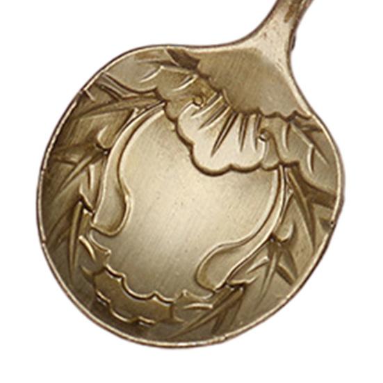 Yousheng Coffee Spoon 4.2 Inch Vintage Carved Coffee Spoon with Deep Bowl Head for Sugar Honey Jam Stirring Hot Coffee Tea Dessert Cake Ice Cream