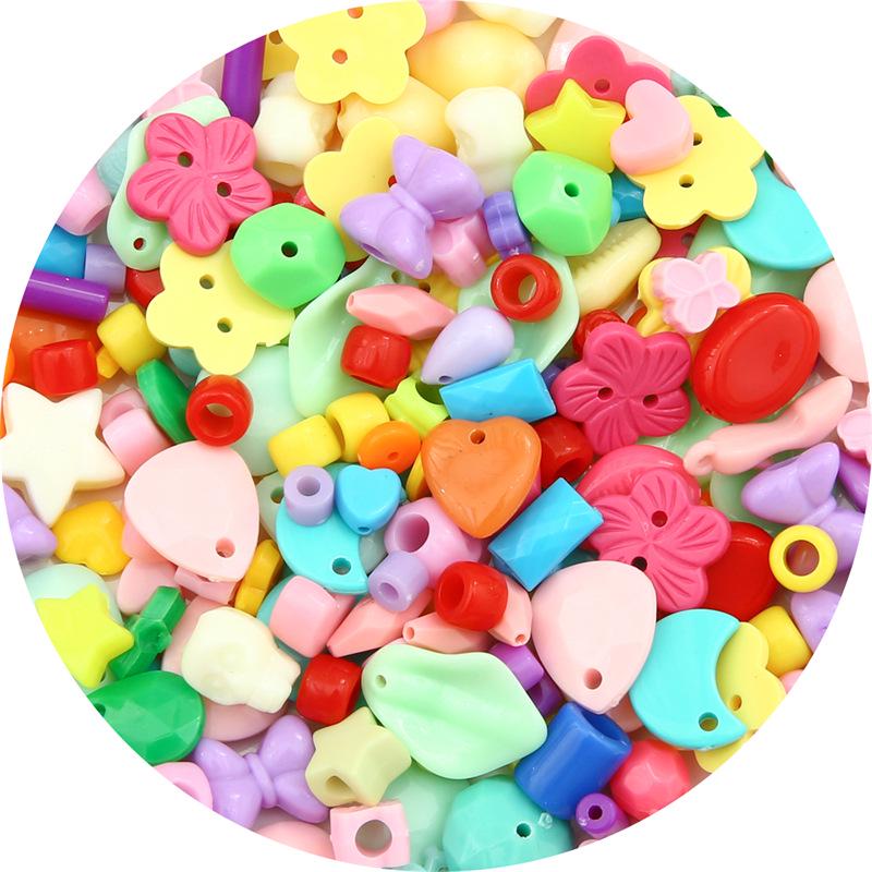 Rainbow Retro Beads Mystery Box: DIY Mixed Bead and Pendant Accessories for Handmade Jewelry