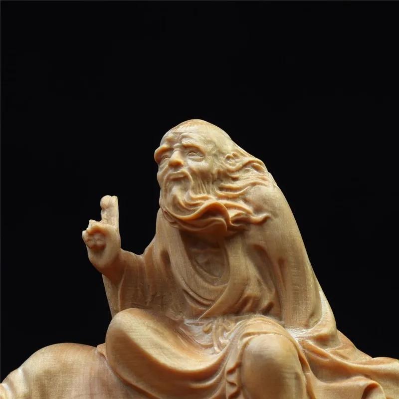 Premium Lao Tzu Riding Bull Wooden Statue, A Beacon of Taoist Wisdom and Chinese Mythology