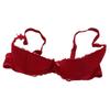 Women's Lace Shelf Bra Padded Push Up Bra 1/4 Cup Balconette Bra Underwire Bralette Sex Balconette Bra Underwire Gifts Red 80C New Arrival