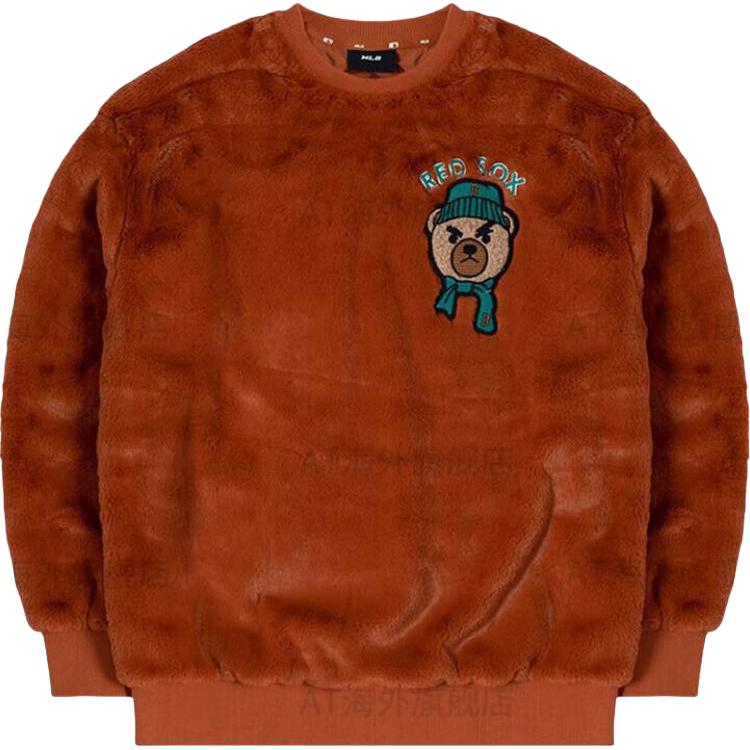 MLB Sweatshirts Unisex Brown Crew Neck Moderate Regular 3AMTE0126-43BRS XS