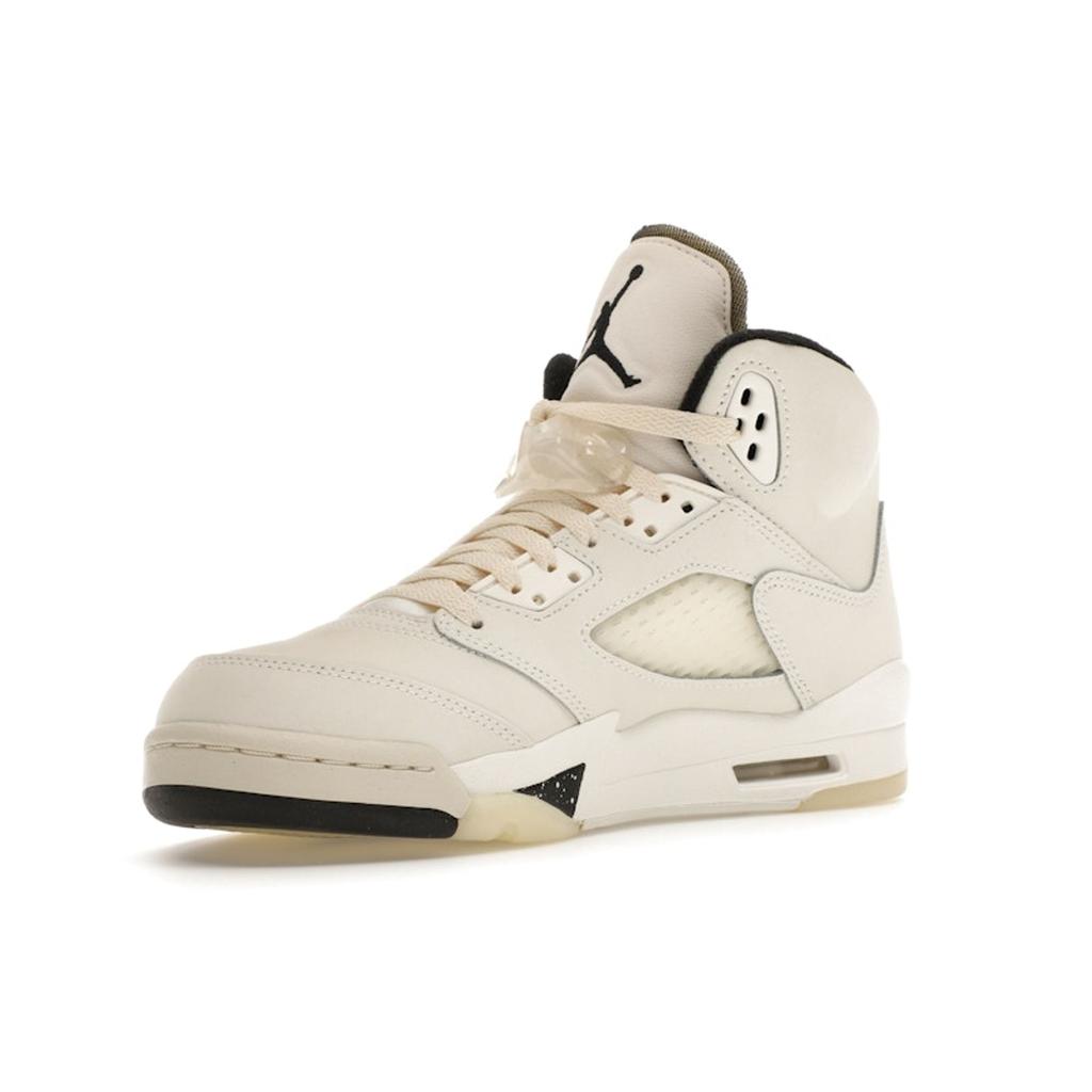 Air Jordan 5 Retro SE GS Sail Kids Sneakers Cream Black Light-Orewood-Brown FQ3682-100
