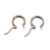 10pcs Black Open Earrings Circle Stainless Steel Earring Hooks 15-40mm Loop Base Ear Ring for Jewelry Making Components DIY