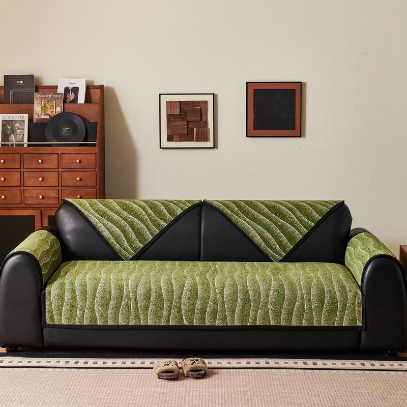 Modern Light Luxury High-End Sofa Cushion, Universal Chenille Sofa Cover For All Seasons, Leather Sofa Backrest Cover Cloth Towel