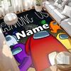 Custom Name Personalized Among Us Print Carpet, Versatile Home Decor Rug, for Playroom, Apartment, Balcony, Entryway, Hallway Gift