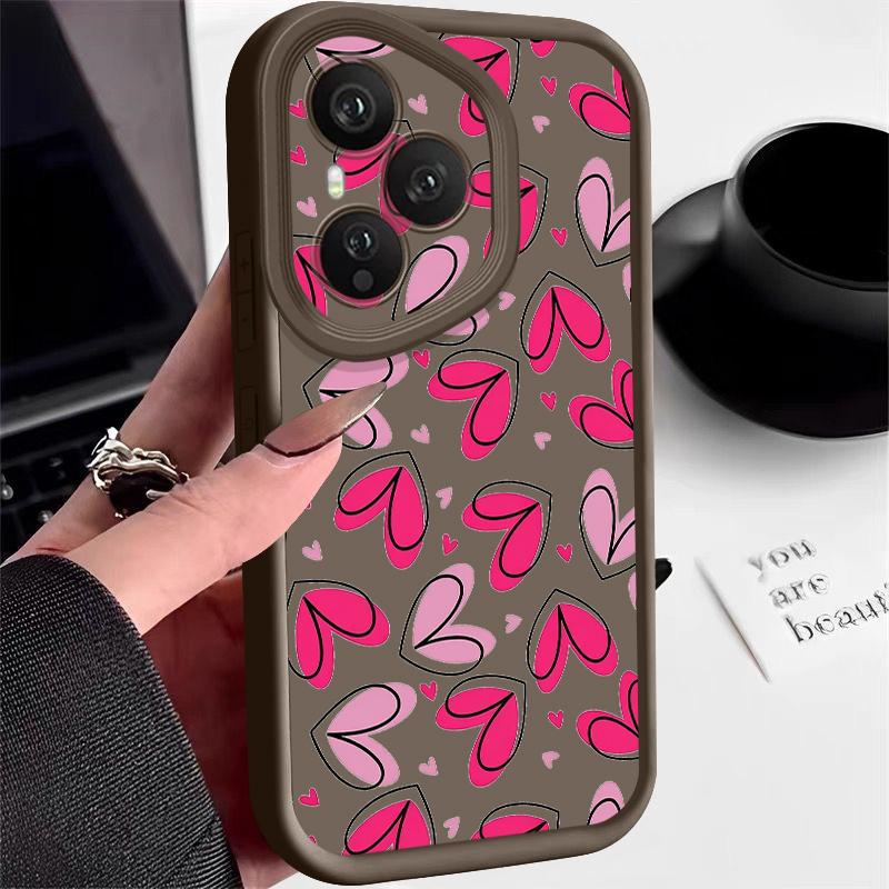 Hand drawn heart-shaped pattern Case For Honor 400 Lite 200 Pro Shockproof Bumper Soft Silicone Cover For Honor X9C Smart X8C