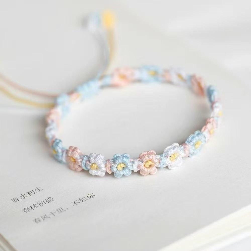 Small Chrysanthemum Woven Bracelet Braided Rope Knot Bracelets For Lovers