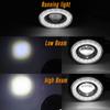 LED Headlight Vintage Round   Front Lamp Fit for Motorcycle Cruiser Choppers Bobber  (White Yellow  Light )