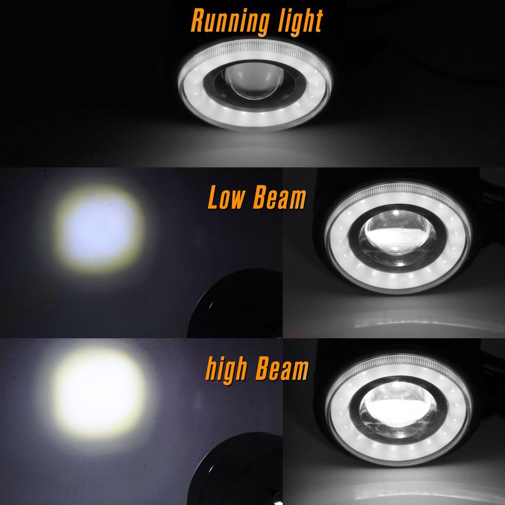 LED Headlight Vintage Round Front Lamp Fit for Motorcycle Cruiser Choppers Bobber (White Yellow Light )
