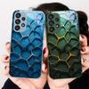 Hexagonal honeycomb core For Samsung S22 S8 S9 10 20 Ultra S21 Pro S22 Plus S23 FE S24 Ultra S25 Edge S25Ultra Glass Phone Case