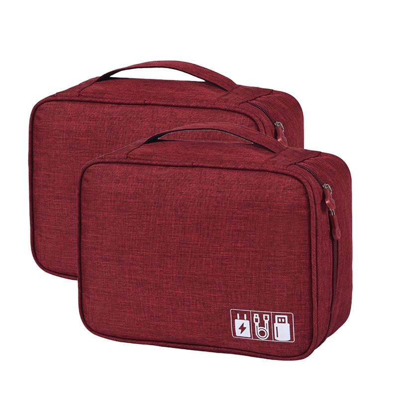 Úložná taška na kabel Vodotěsný digitální elektronický organizér Přenosná USB nabíječka pro datové linky Úložná taška se zástrčkou Cestovní organizér na kabely