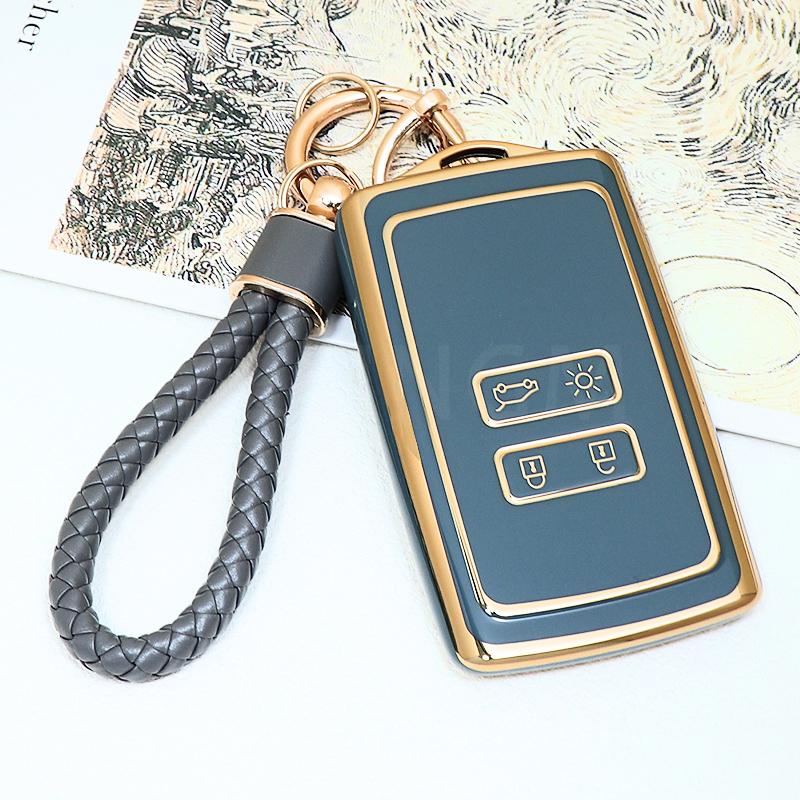 For Renault Captur Koleos Kadjar Zoe Arkana Espace Clio Megane Grand Scenic Sandero Dacia Anti-dust Card Car Key Case Cover
