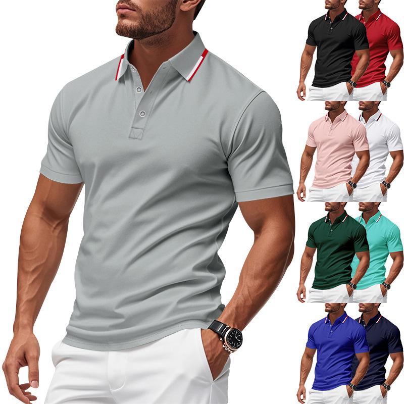 Pánská rychleschnoucí polokošile s krátkým rukávem a knoflíkovou légou