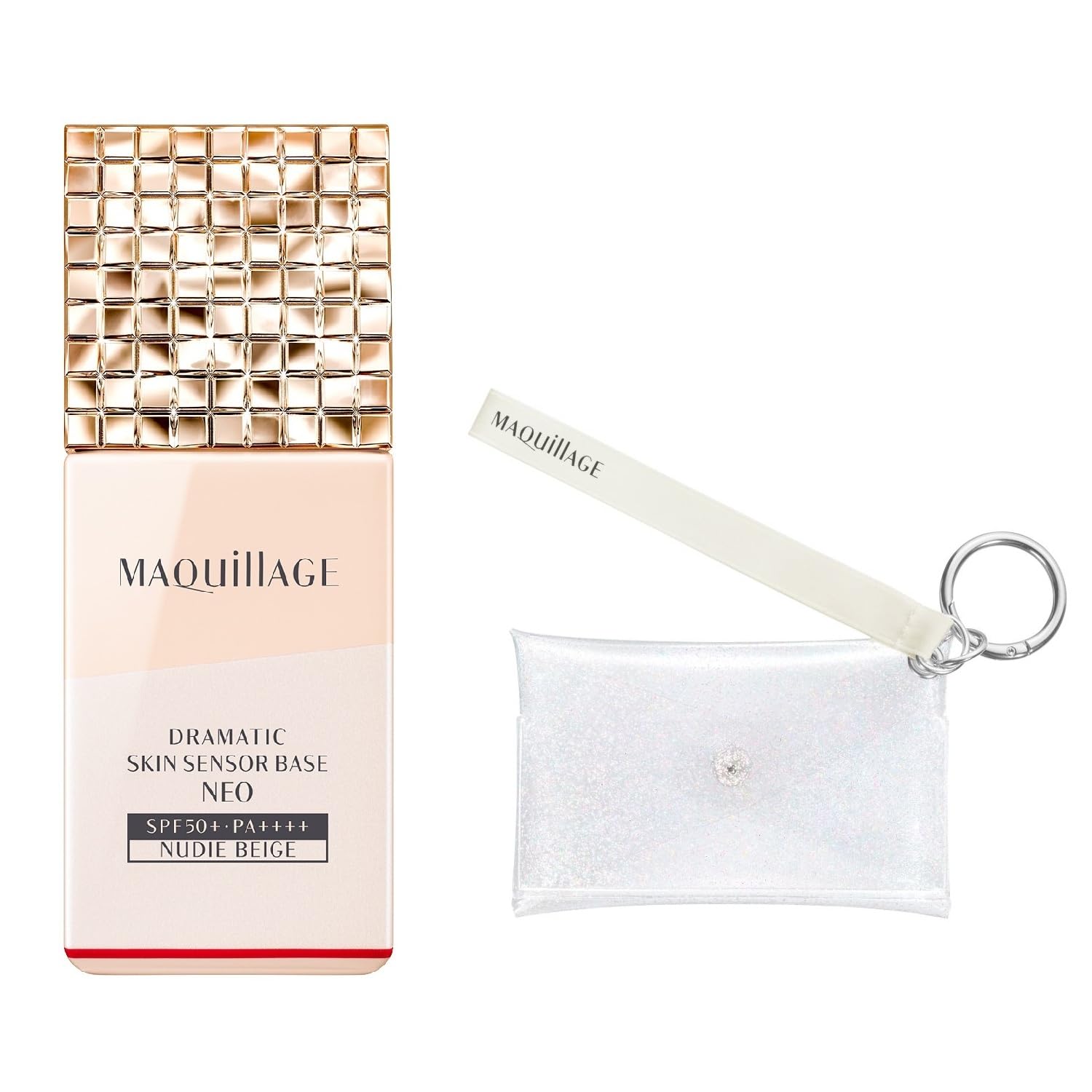 

MAQUILLAGE Ограниченная серия База под макияж Dramatic Skin Sensor Base NEO Nude Beige 25 мл Оригинальный косметический мешочек База под макияж Жидкая косметика Контроль блеска Защита от УФ-лучей Поры