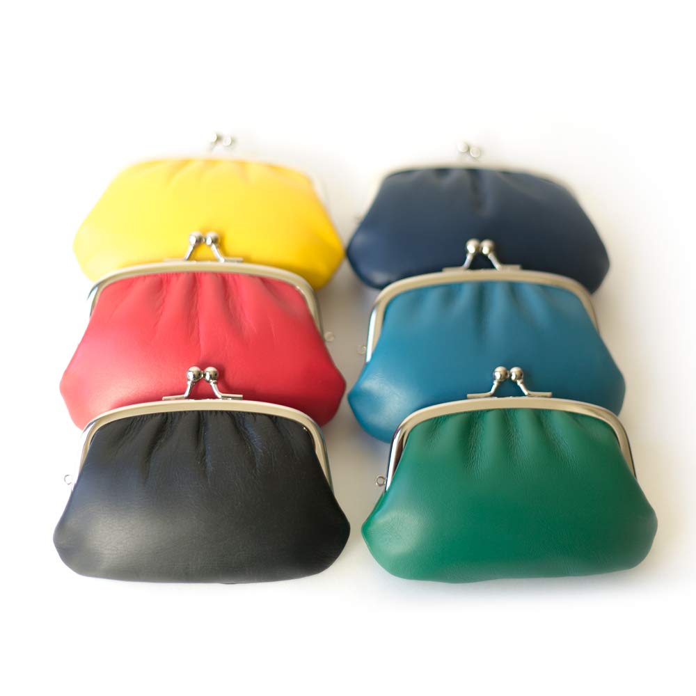 [Matsunoya] Made in Japan Cowhide Leather Parent-Child Purse (Green)