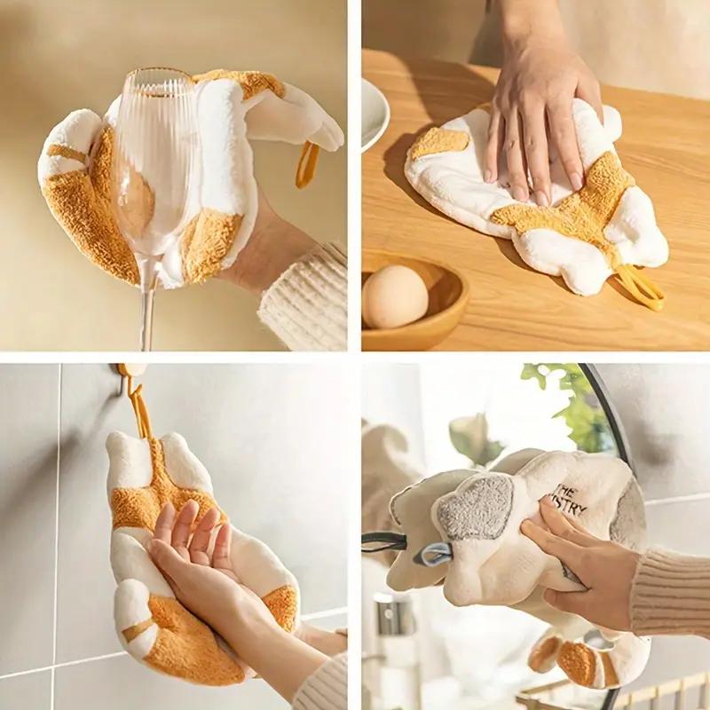 Super Absorbent Cute Cat Hand Towel Household Microfiber Kitchen Towel High-efficiency Tableware Cleaning Towel Kitchen Tools