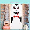 Aterrorizantes Adesivos de Porta de Feltro para Halloween com Demônios Malignos e Vampiros para Vibes de Casa Assombrada