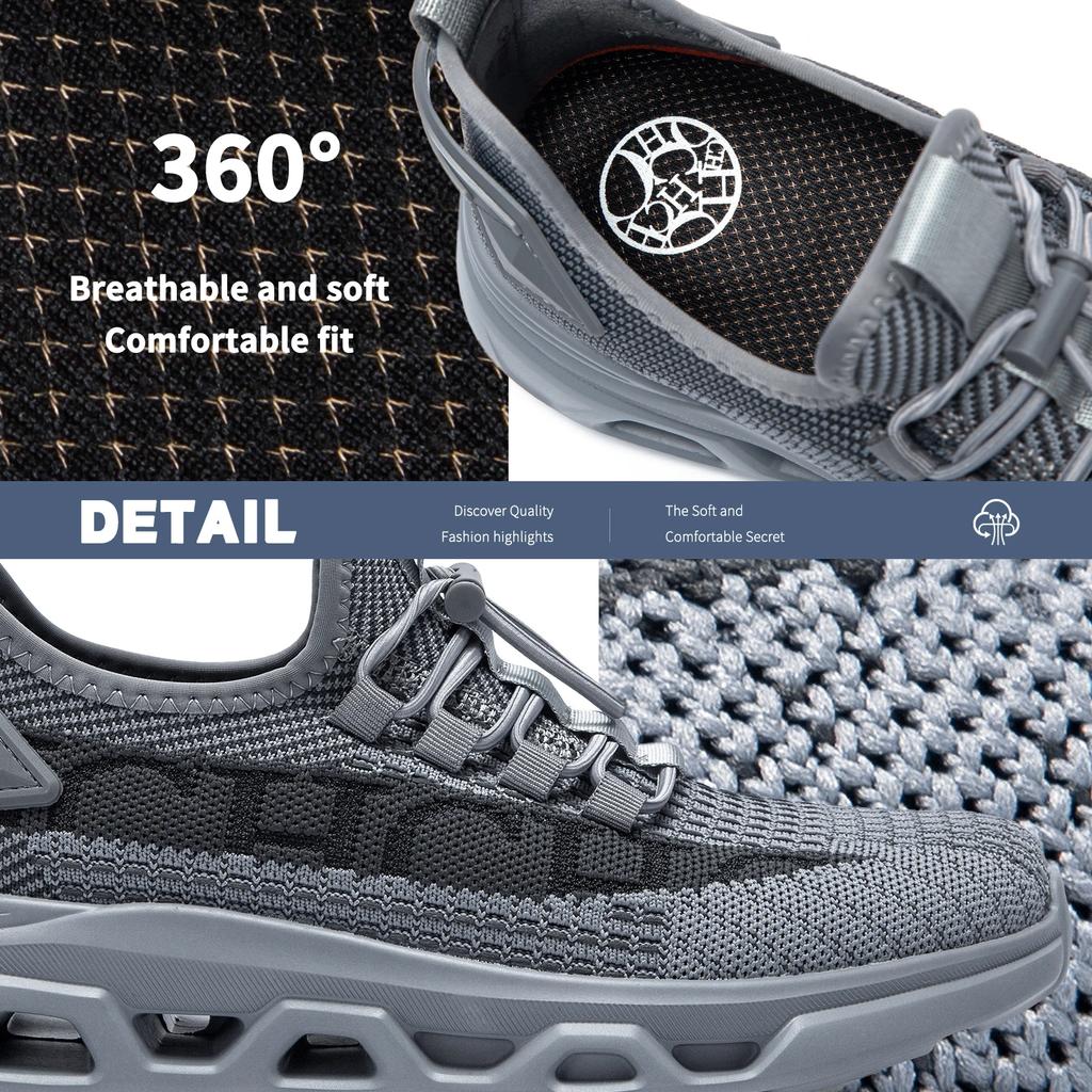 Men'S Sneakers Lightweight Breathable Mesh Running Shoes Outdoor Casual Athletic Sneakers Lace Up Design Brand New Products