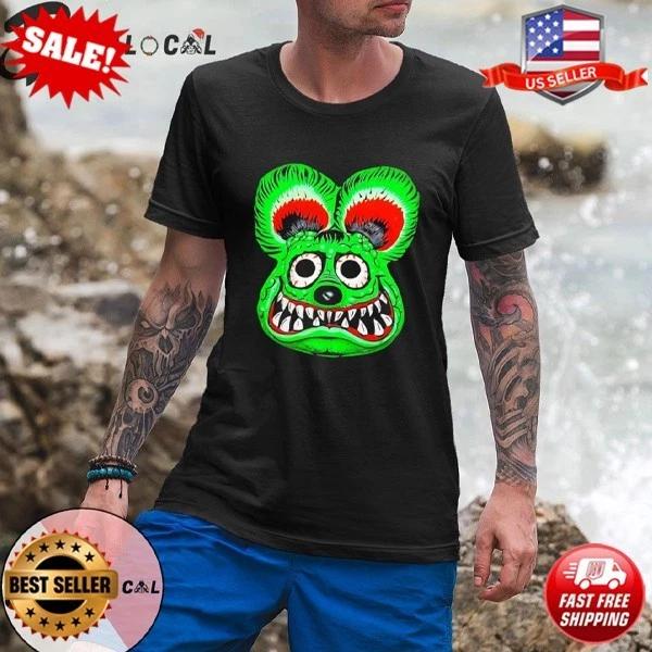 Rat Fink Plastic mask T-Shirt, S-5XL 4XL