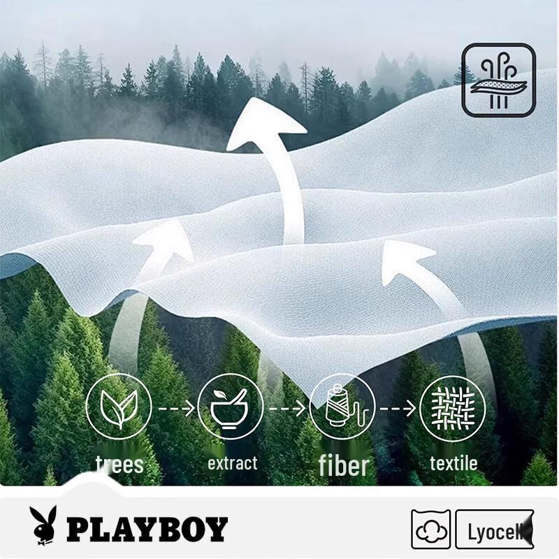 Playboy Men's Tencel Blend Loose Straight Casual Pants