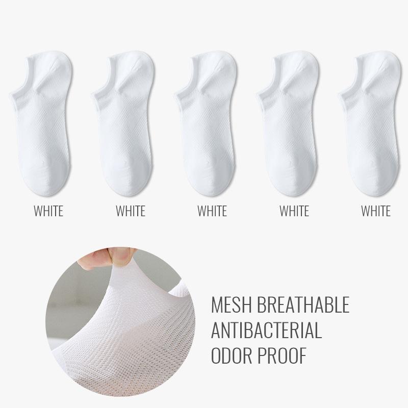 MiiOW Pure Cotton Short Sock Men Sport Non-Slip Invisible Ankle Sock Summer Anti Sweat Deodorant Breathable Business Dress Sock