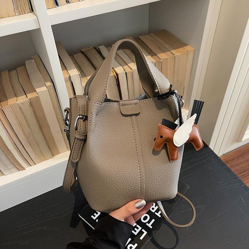Měkká kožená taška Módní trendy barevně sladěná kabelka, Tote bag, Ležérní taška přes rameno