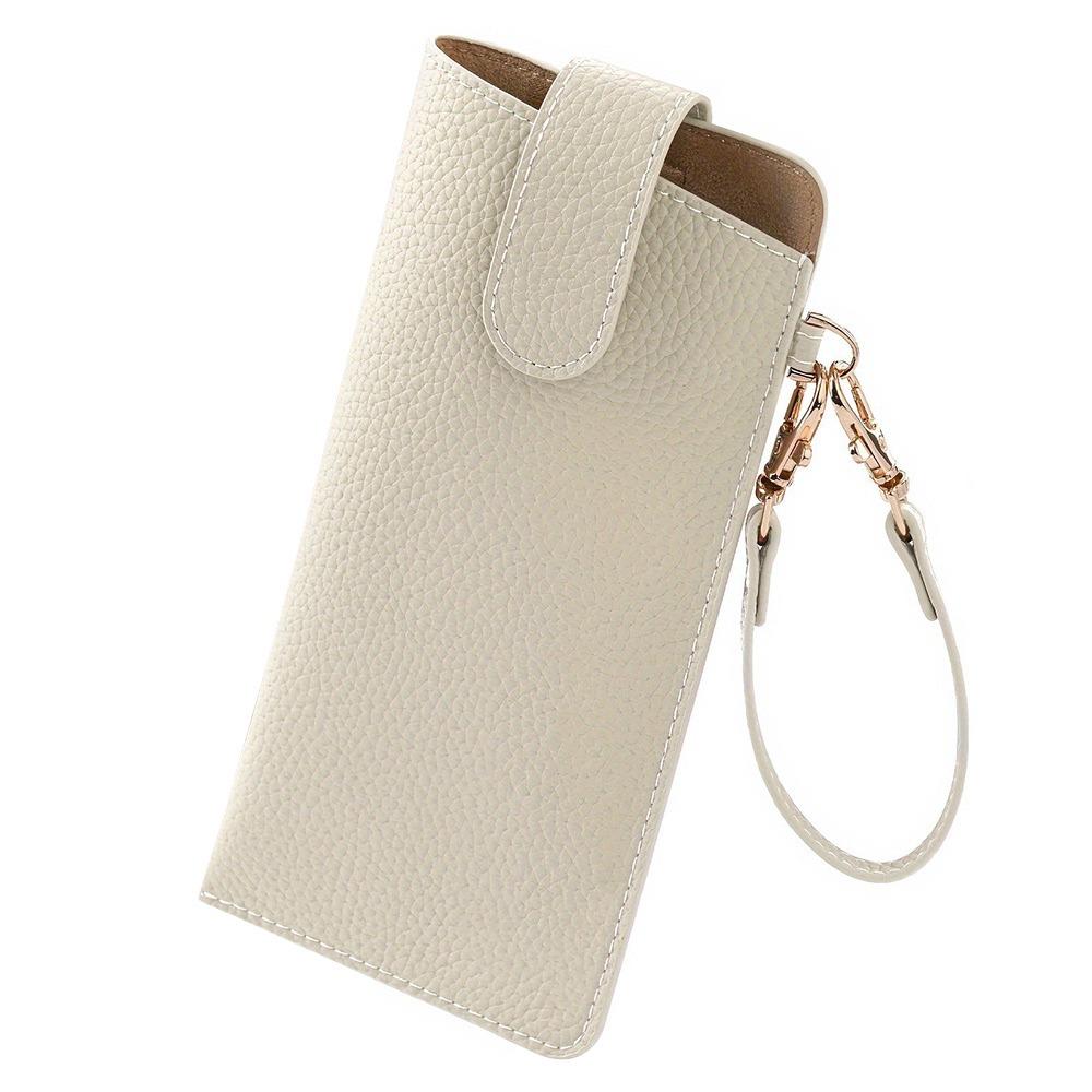 PU Leather Sunglasses Storage Bag Solid Color Hanging Sunglasses  Eyewear Accessories