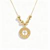 White Black Red Enamel Art Cross Zirconia Pendant Necklace: New Fashion for Women Party Pearl Chain Choker Religious Prayer Gift