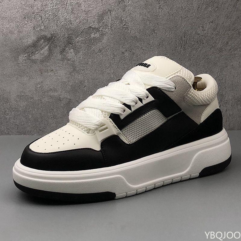 Fashion Spring Autumn New Breathable Mesh Thick Bottom Height Increasing Sports Leisure Board Shoes Simple Comfortable Men's Shoes
