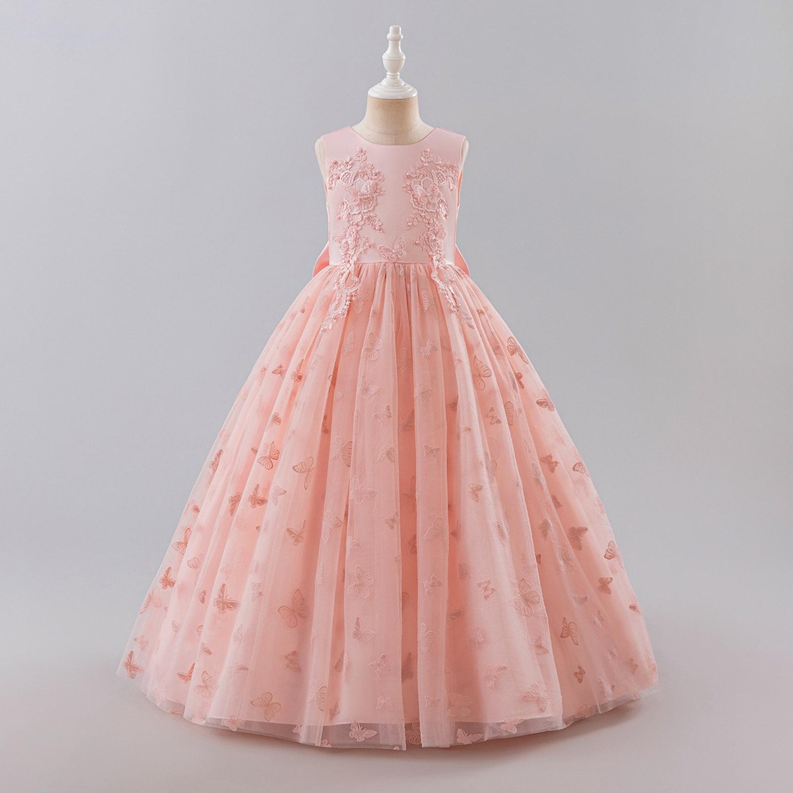 

Платье принцессы для девочек для выступления 100 розовый