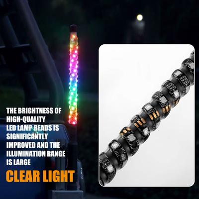 30cm LED Whip Lights Rgb Led Decorative Flagpole Light Remote Control Waterproof for UTV ATV Off Road Truck Sand Buggy Dune RZR