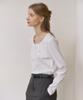 OURHOPE Dot Henley Neck Sleeve T-Shirt - White