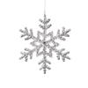 Acrylic Christmas Tree Ornaments Semi-Transparent Gradient Snowflake Hanging Decor with Bell for Holiday Festive Decoration