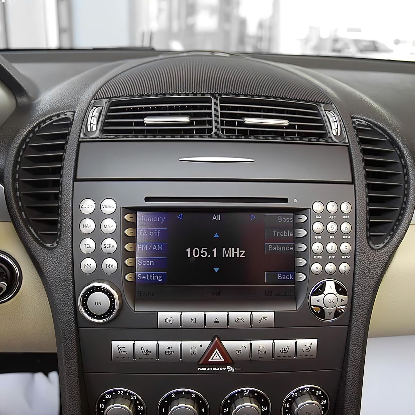 

AIRSPEED Carbon Fiber Interior Center Control Air Conditioning Vent Sticker for SLK R171 Interior with Tape Mercedes-Benz (2nd Generation, 2004-2010) чёрный