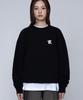 GRAVER [Unisex] Small Cloud Bear Smile Sweatshirt_Black