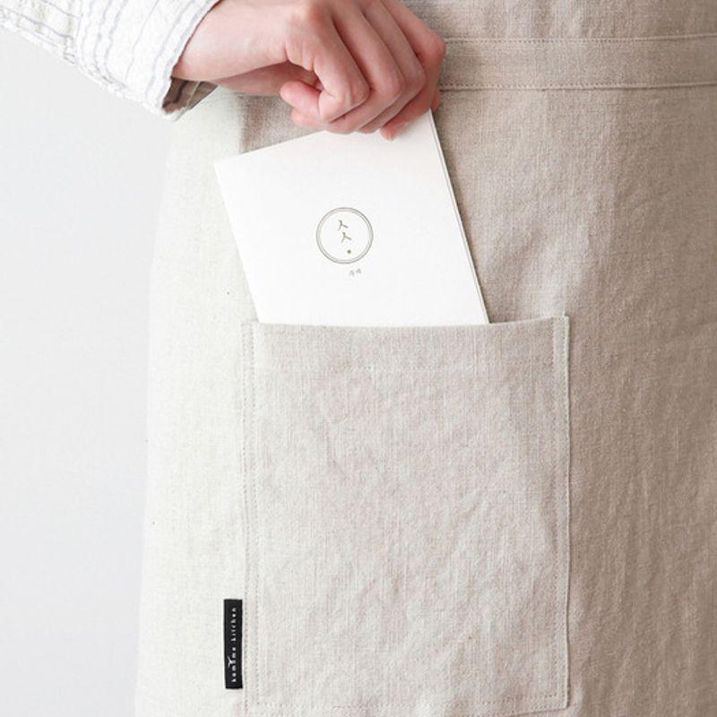 kamomekitchen pure linen layered waterproof apron