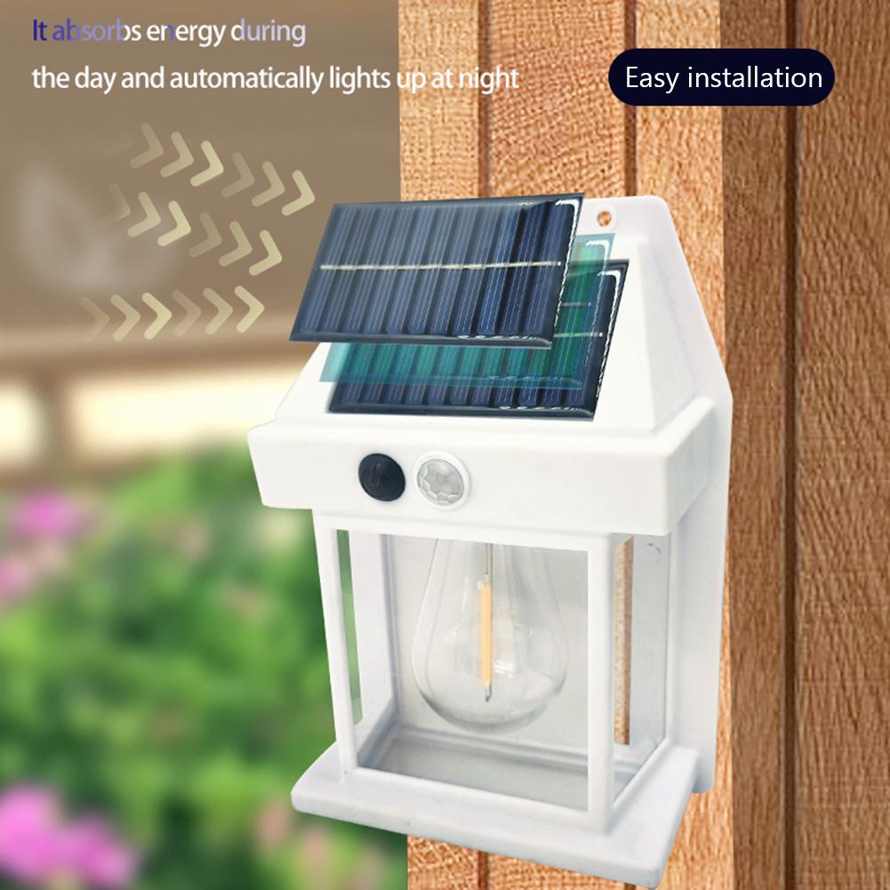 LED Solar Wall Light IP65 Waterproof Outdoor Wall Lamp Body Sensing Villa Small Wall Light for Pathway Villa Outdoor
