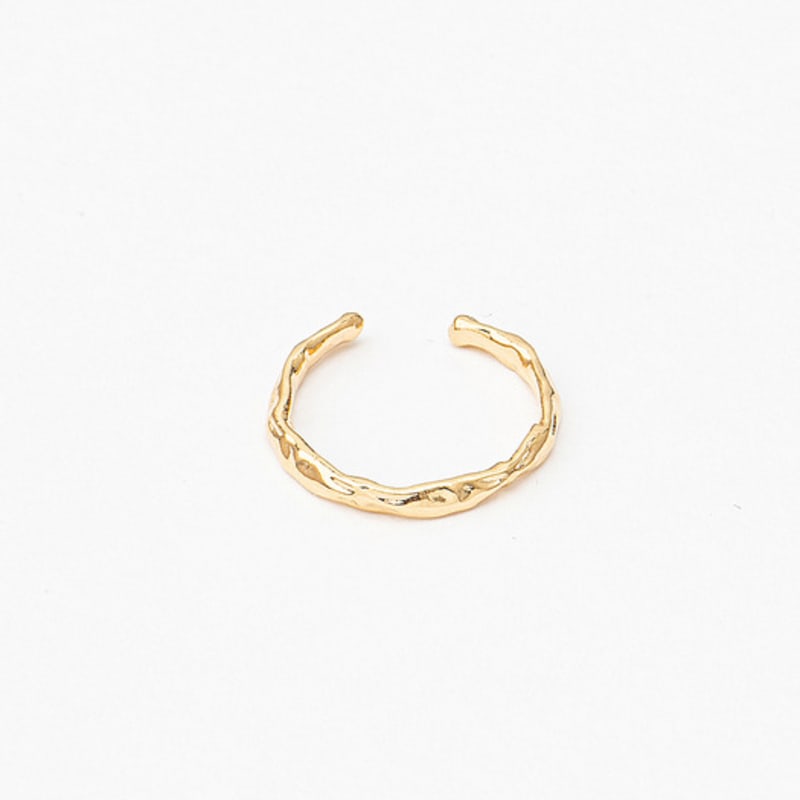 OR D`OR Wood Texture Layered Open Ring