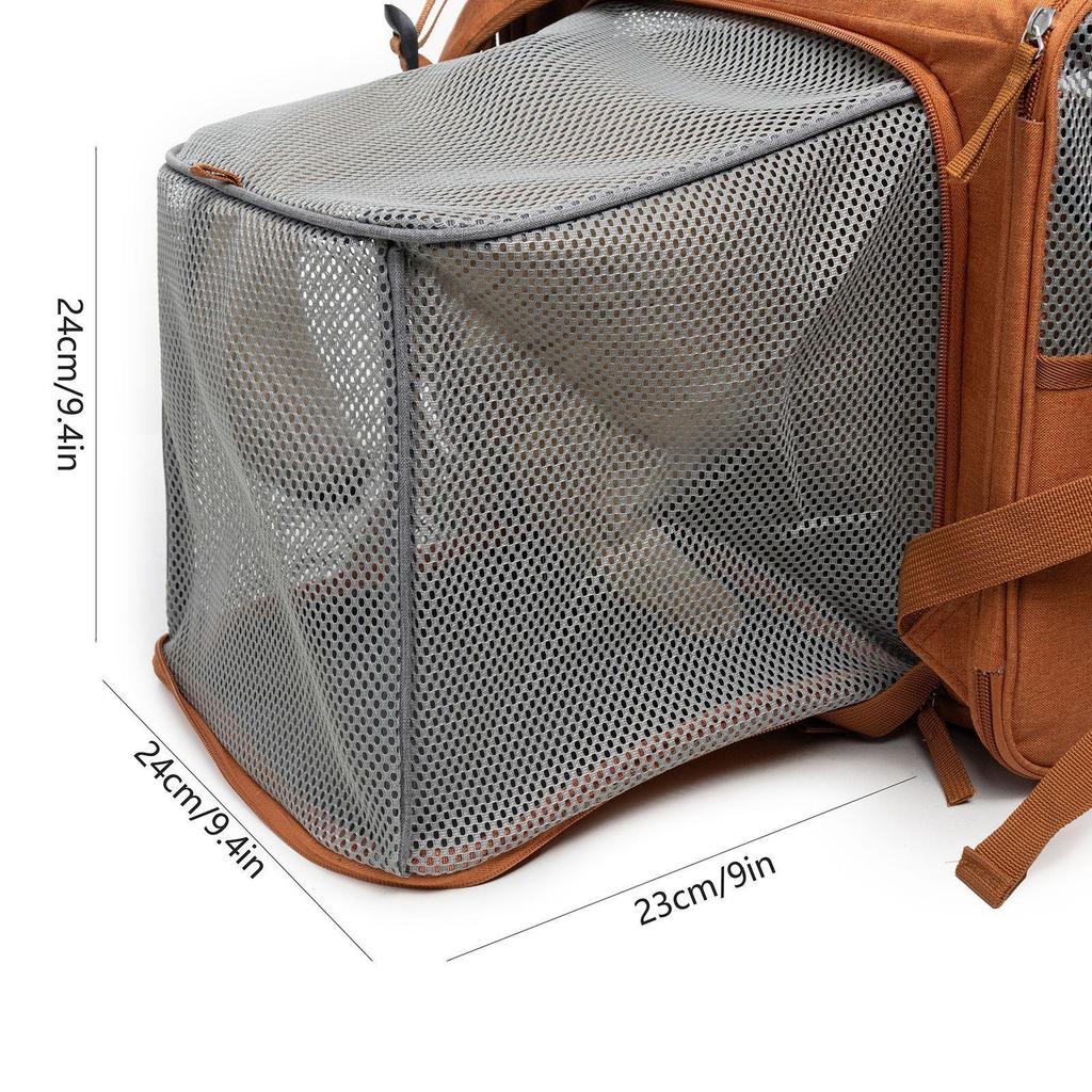 Expandable Breathable Cat Backpack with Double Shoulders - Portable Space Capsule for Large Cats