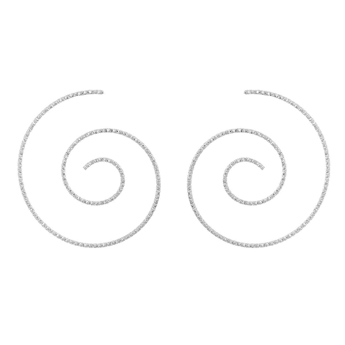

New Revolving Geometric Earrings Women s Exaggerated and Simple Dangle Earings Banquet Zircon Accessories Gift WholesaleZAA медный