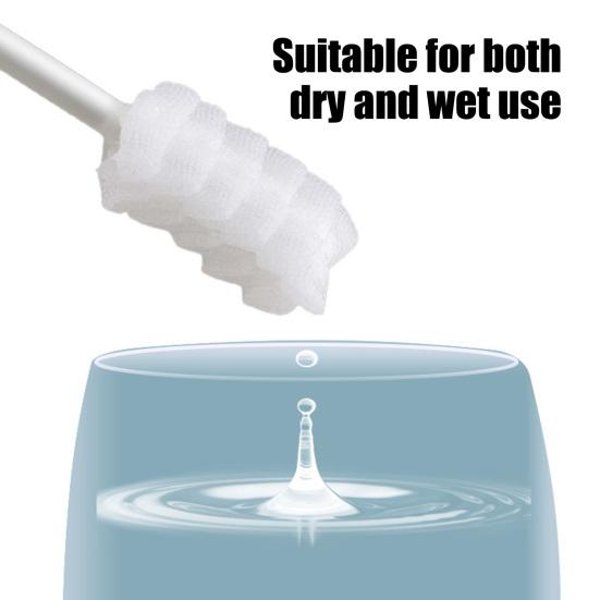 30 Adet Bebek Dil Temizleyici Yağdan Arındırılmış Gazlı Bez Diş Çubukları Tek Kullanımlık Gazlı Bez Diş Fırçası Kağıt Çubuk Yeni Doğanlar için Bebek Ağız Temizleme Fırçası Çubuğu