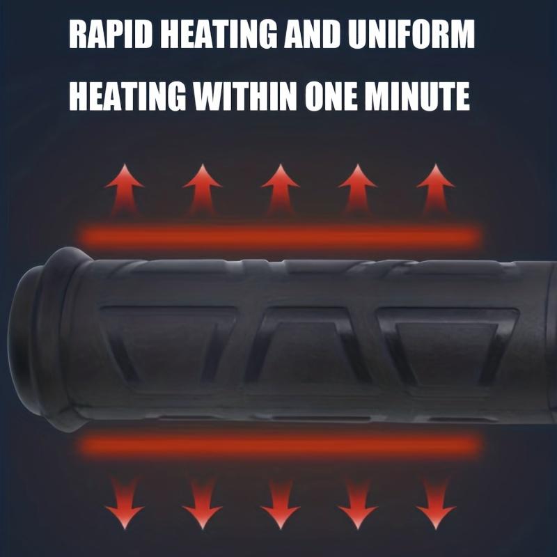 70°C Universal Motorcycle Heated Grips 22mm - Adjustable Temperature Control with Sealed Design