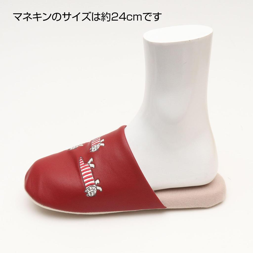 LISA LARSON Footprint Mikey Slippers Nordic Lisa Larson Room Shoes for Women and [Cute Men] (Size M, Red)