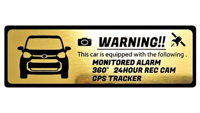 New SIENTA SIENTA MXP10 Series Security Emblem 24H Surveillance Dash Cam GPS Tracker Sticker (Gold)