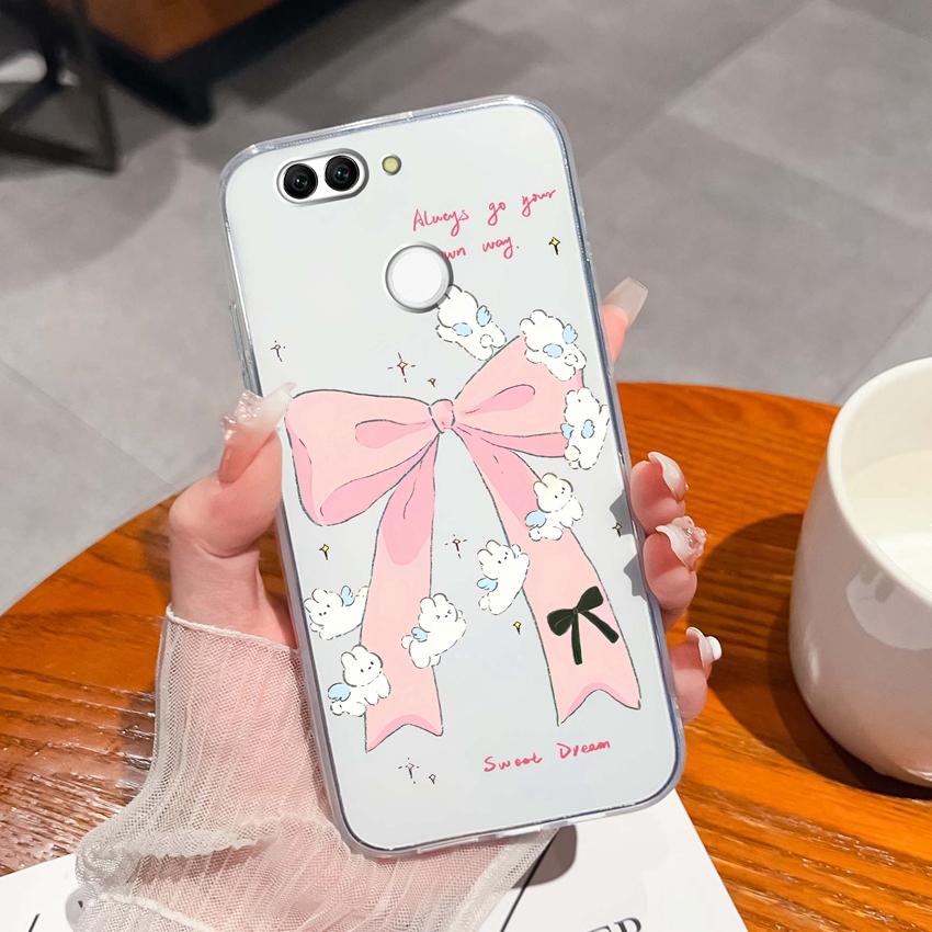 For Huawei Nova 2 2S 3 3e 4 4e 5 5i 7i 6 7 SE Luxury Clear Phone Case Beautiful Butterfly Wing Pattern Soft Silicone Anti Fall Shell For Huawei Casing