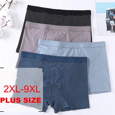 2XL-9XL Plius dydis Vyriškas apatinis trikotažas Bokseriai Spalvingi šortai berniukui apatinės kelnaitės Big Size Streak Boxer Oversize šortai kelnaitės