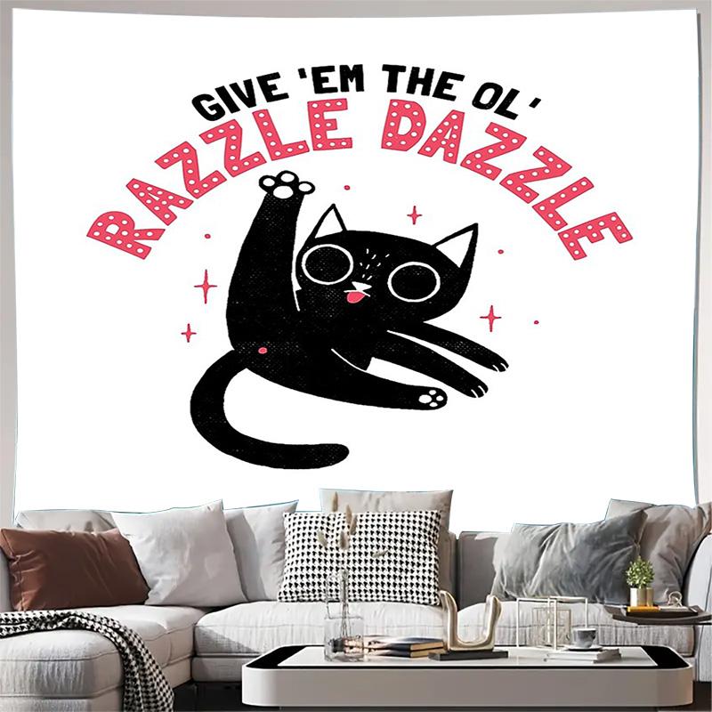 

unframed Cat Tapestry Aesthetic Room Decor Japanese Anime Wall Hanging Cool Dorm Decor Trendy Home Decor Unique Gift Artistic Wa 74x94cm(29x37in)