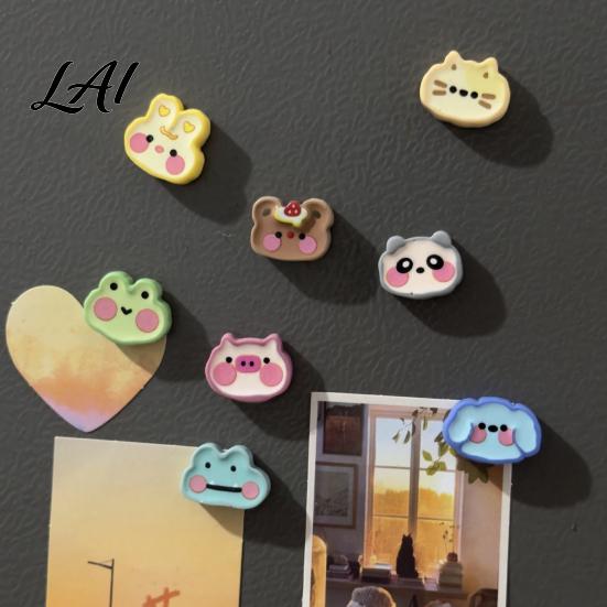 Decorative Resin Fridge Stickers 8Pcs Cartoon Animal Magnets Cute Magnetic Decorations for Refrigerator Whiteboard And Office Creative Ornaments