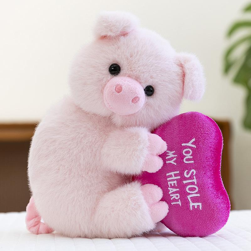 

Cute Stealing Pig Pig Doll Ragdoll Elephant Plush Toy ins Cute Girl Pig Doll Birthday Gift 25cm（0.2kg） розовый