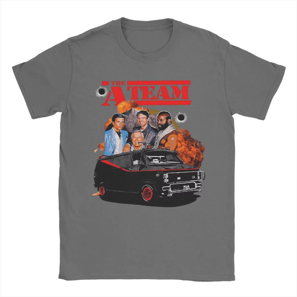 THE A TEAM T Shirt for Unisex Women Cotton Novelty TShirt Round Neck All Risk Agency Tees Short Sleeve Clothing Gift Idea
